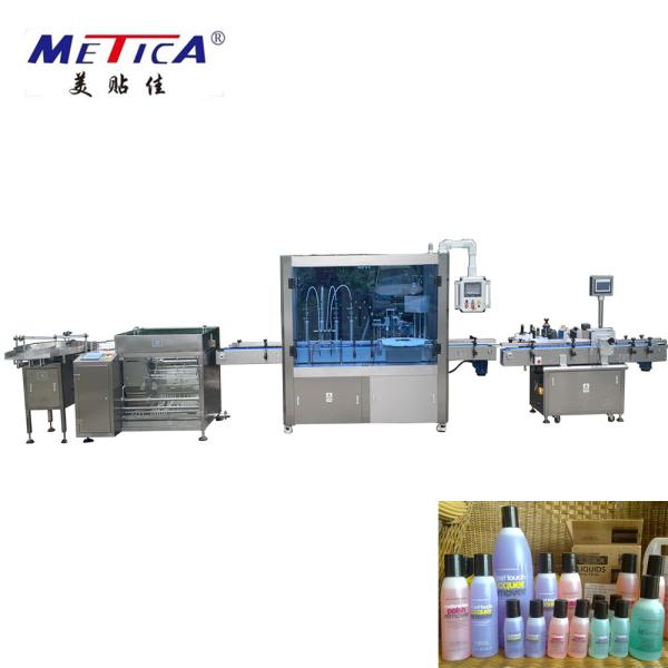 Hand Sanitizer Bottling Production Line Liquid Filling Capping Labeling Machine
