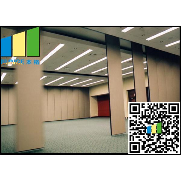 Fabric Wooden Exhibition Partition Wall , Folding Operable Partition Walls