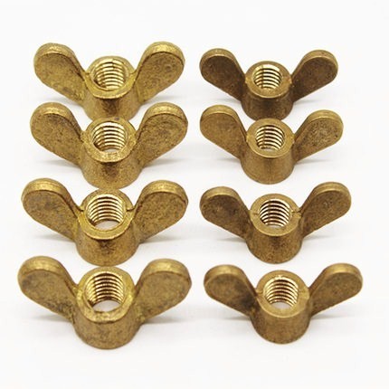 Quality M3 M4 M5 M6 M8 M10 M12 M16 M20 Brass Wing Nuts Copper Bolts & Screws Butterfly Nuts And Bolts Hardware for sale