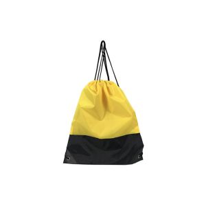 Yellow Nylon Drawstring Backpack PEVA Personalized Cinch Bags