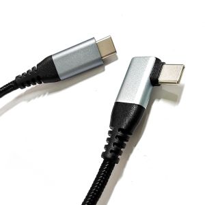 Wholesale Nylon Braided USB-C Type-C to 90° Right Angle Type-C PD 60 W Fast