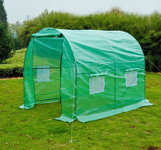 Polyethylene Walk In Tunnel Greenhouse UV Protection Strong Impact Resistance