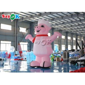 4m 13ft Mascot Pink Blow Up Cartoon Characters Pig Cook Model For Restaurant