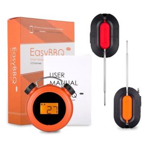 Two - Channel Bluetooth BBQ Meat Thermometer With Heat Resistant Probes