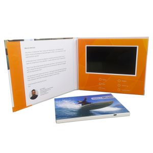 Region LCD Video Brochure Card with CMYK and 128MB-32GB Memory Capacity