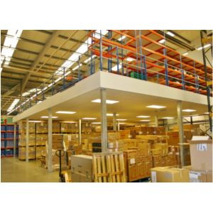 Double Deep Pallet Rack Mezzanine Systems , Heavy Duty Narrow Mezzanine Floor