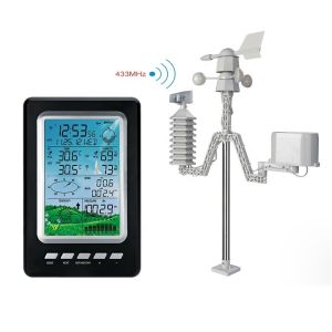 Wireless Solar Weather Station With Precision Thermometer And Clock
