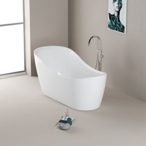 China Contemporary Bathroom Freestanding Soaking Bathtub With Center Drain Placement on sale