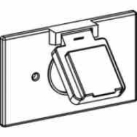 Aluminum Raised Rectangular Weatherproof Box Covers Electrical Receptacle Covers