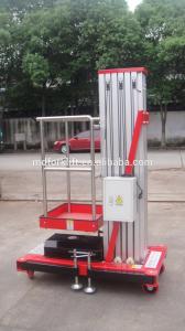 China Aluminium Ladder Order Picker Forklift Electric Climbing Work Platform Single Mast on sale
