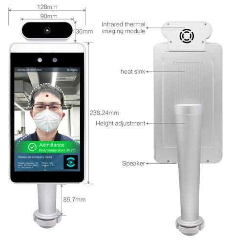 Quality Multi-Language Alarm Device With Body Temperature Test And Facial Recognition For Pass Management for sale