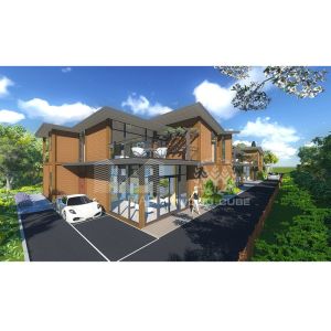 Wholesale Fire Resistance Prefabricated Duplex Homes , Cottage Style Modular Homes from china suppliers