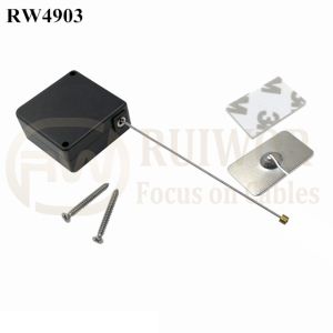 RW4903 Square Ratcheting Retractable Tether Plus Stop Function Plus Rectangular