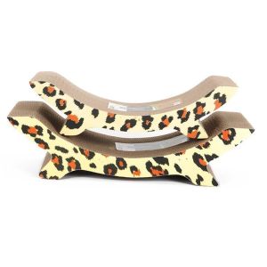 Curved Sturdy Cardboard Cat Scratcher Extured Surface Satisfy Cats' Natural Need