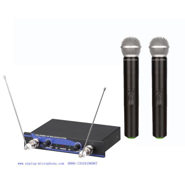 LS-22 cheap price dual channel UHF wireless microphone with lavalier lapel /