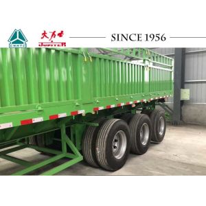 40FT 3 Axles Flatbed Trailer 40 Tons Payload Light Weight With High Wall