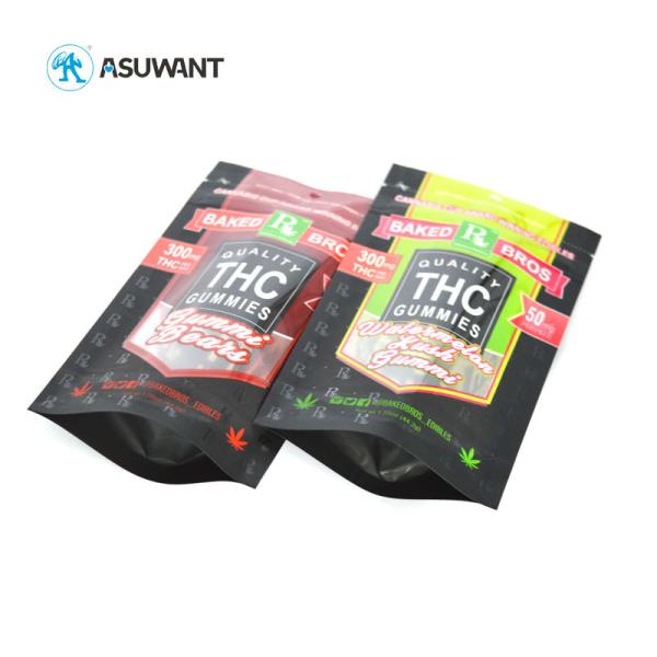 Custom Printed Smell Proof Zipper Bags MOPP PET PE Material For Weed Smoke Cigar