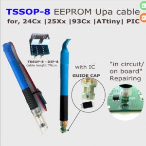 Wholesale MSOP8 TSSOP8pogo pin adapter with led light for in-circuit EEPROM/93CXX /25CXX/24CXX programming from china suppliers