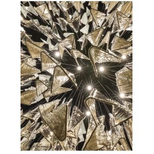 Modern Triangle Chandelier Gold White Transparent Glass Chandelier Light Luxury