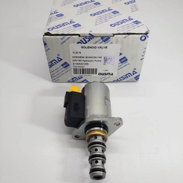 Hydraulic Pump Proportional Solenoid Valve KDRDE5K-50 30C30-143 K5V160 For Kawasaki SY305 SY335