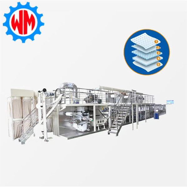 Professional Customization Sanitary Pad Production Machine Full Servo With Good