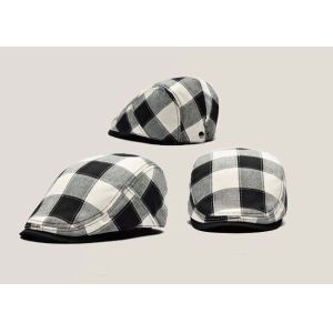 Cotton Fabric Custom Personalized Hats Fashion Lattice Appearance With Curved