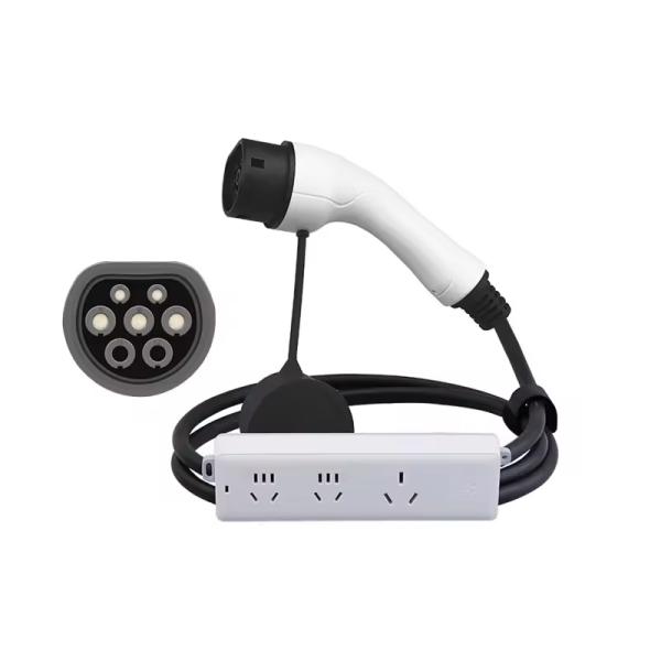 Outdoor Camping Extended Plug Socket Type2 3.5kw EV Discharge Gun V2L with 3 Meters Cable Length and 16A Output Current