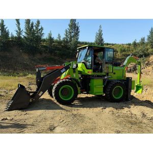 Loader backhoe excavator with auger mower breaker grapple mini backhoe loader