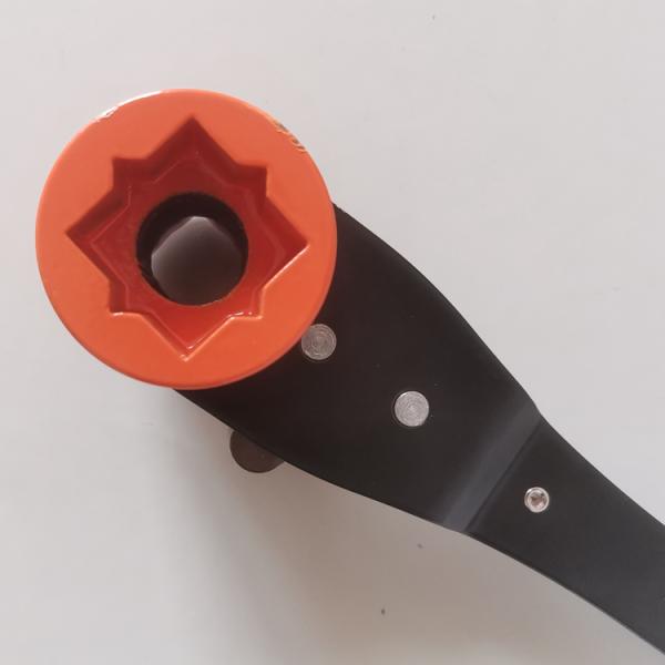 Plastic Dipped Steel Handle Lineman's Wrench Ratchets Triple Square Ratchet Wrench Overall 13in Long for USA