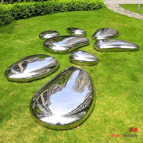 Stainless Steel Modern Style Art Furniture with Pebble Fountain and Mirror Surface