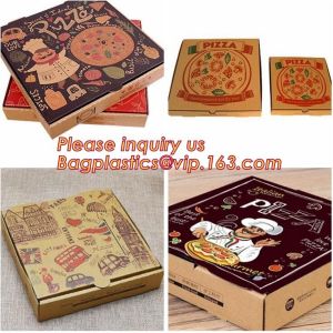 Kraft Pizza Paperboard Take Out Containers cheap pizza delivery box Packing