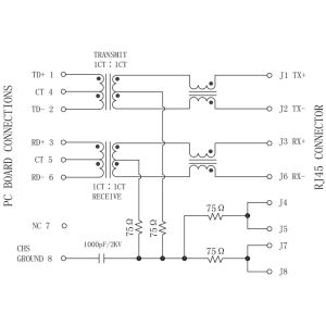 99751813-01 RJ45 Modular Jack , LPJ4011ABNL 10/100Base Magnetics