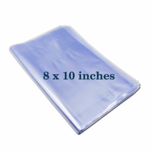 Shrink Wrap Bags, Heat Shrink Wrap PVC Material 100 Packs 8 X 10 Inches Bags for