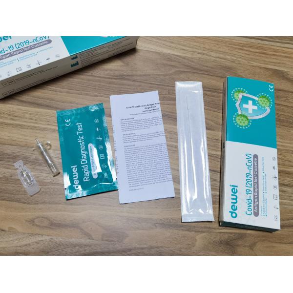 Fast One Step 2019-NCoV Antigen Rapid Test Strip Cassette Kit CE marked Nasopharyngeal Nasal Swab