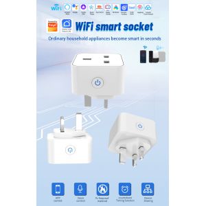 Wholesale tuya wifi smart socket Remote &amp;Voice control plug with Scheduling and automation functions support Alexa voice control from china suppliers