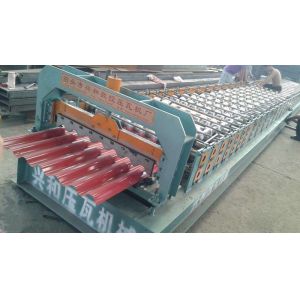 60HZ Corrugated Sheet Roll Forming Machine With Hydraulic Cutting System
