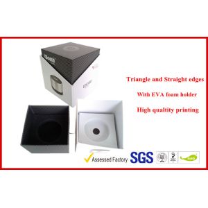 Rigid Mini Bluetooth Speaker Electronics Packaging , Hot Stamping Coated Paper