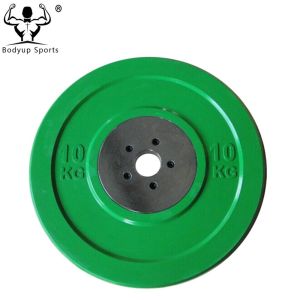 Natural Rubber Coated Fitness Weight Plates 10-25kg 51mm Hole Diameter