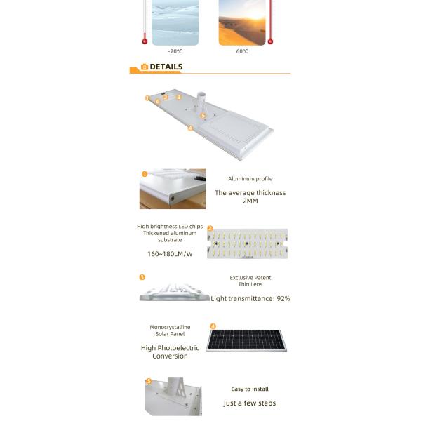 All In One Solar Street Light LED Street Light 20W With Camera