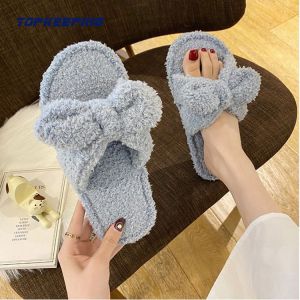 Custom Womens Plush Fur Slippers With Shock Absorbing Midsole
