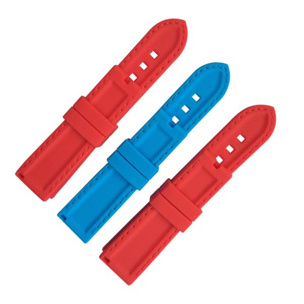 22mm Stitch Watch Band , Silicone Watch Bracelet With Quick Release