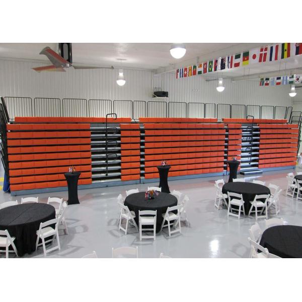 Freestanding Echo Retractable Grandstands Cost Effective Polymer Bench