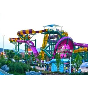 Customized FRP Boomerang Indoor Water Park Slide