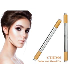 OEM Permanent Makeup Tattoo Double Head Microblading Manual Pen EO Gas