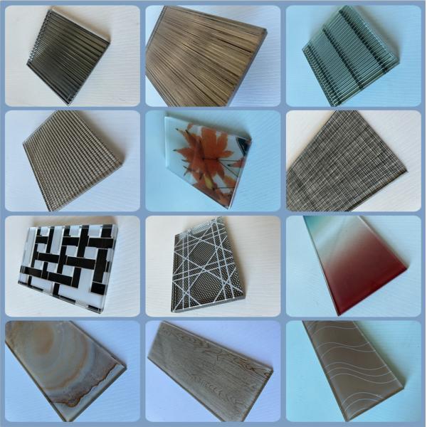 Quality Custom Print Decorative Pattern Glass Home Decorative Panel Glass 8mm-19mm Flat / Curve Irregularity Decorative Sheet Glass For Skylight Roofs for sale