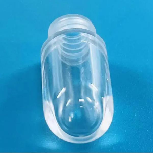 Quality 1100 Degrees Work Temperature Fused Silica Transparent Threaded Tube With One End Closed Design for sale