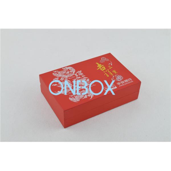 Luxury Printed Gift Boxes Chinese Red Removable Pad Insert Custom