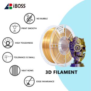 iboss 1000g PLA+ Filament Silk Dual Color Purple Gold 1.75mm FDM Forming