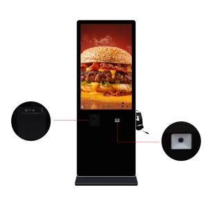 43inch Earphone Printer AI Interactive Touch Screen Kiosk with QR Code Scanner