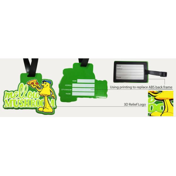 Colorful Flexible Soft PVC Rubber Travel Luggage Tags for Baggage Bags Suitcases Backpacks With Custom Logo